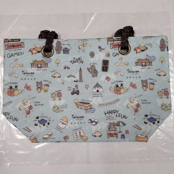 Waterproof Taiwan Love Woven Tote Shoulder Bag - Picture 9 of 12